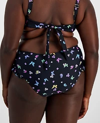 Salt + Cove Plus Ruffled Butterfly-Print Swim Bottoms, Created for Macy's