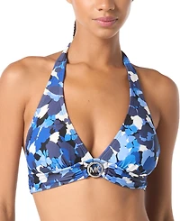 Michael Michael Kors Women's Logo Halter Bikini Top