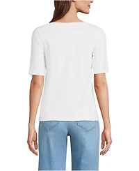 Lands' End Women's Supima Boatneck Top
