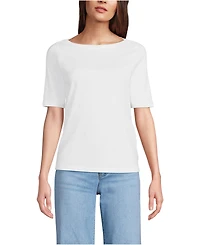 Lands' End Women's Supima Boatneck Top