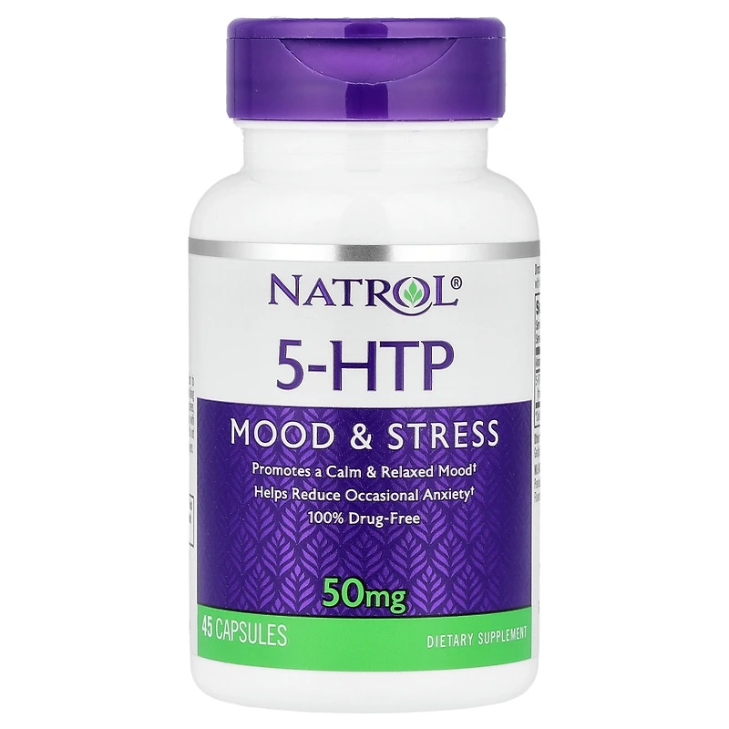 Natrol Mood & Stress 5-htp 50mg, Dietary Supplement Helps Support a Balanced Mood, 45