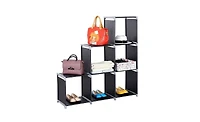 Slickblue Multifunctional 3-Tier Storage Shelf with 6 Compartments, Easy Assembly for Home or Office Organization