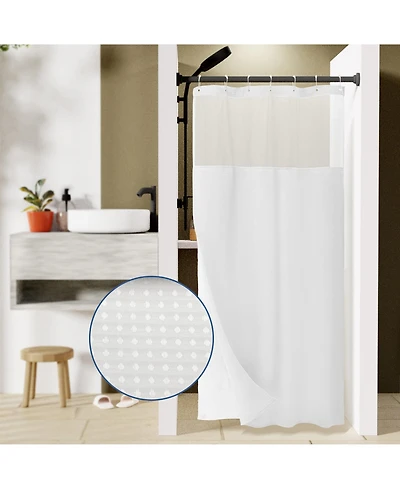 Awesome Home Textured Waffle Weave with Snap In Liner and 12 Hooks, 54"X78"