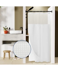 Awesome Home Textured Waffle Weave with Snap In Liner and 12 Hooks, 54"X78"