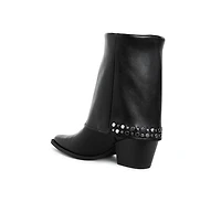 Mariachi Stud Embellished Foldover Boots