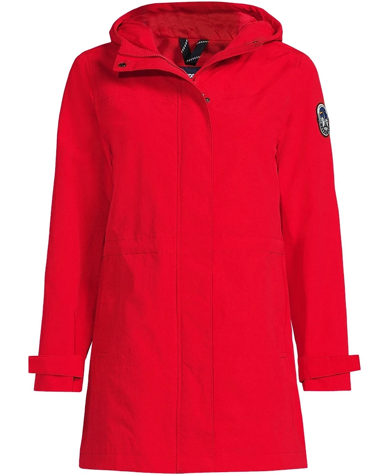 Lands' End Plus Squall Hooded Waterproof Raincoat
