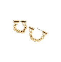 Sohi Women's The Chain Bar Hoop Earrings