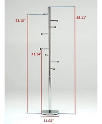 Kings Brand Furniture Wilhelm 8-Hook Coat Rack