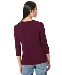 Melissa Paige Women's V-Neck Wide-Hem Wide-Cuff Sweater