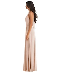 After Six Plus High Neck Halter Backless Maxi Dress
