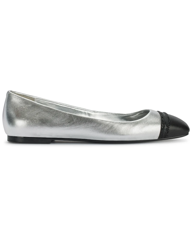 Karl Lagerfeld Paris Women's Zayne Square-Toe Ballet Flats