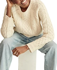 Lucky Brand Women's Mixed Cable Crewneck Sweater