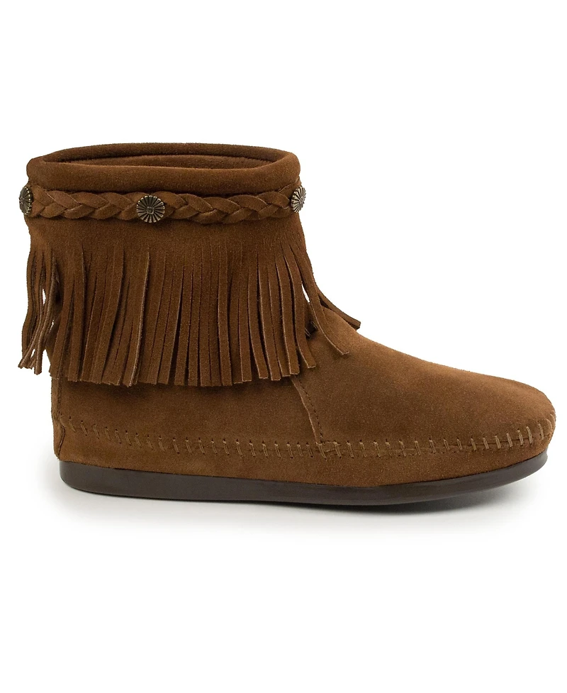 Minnetonka Women's Suede High Top Back Zip Boots