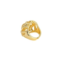Sohi Women's The Basket Weave Statement Ring