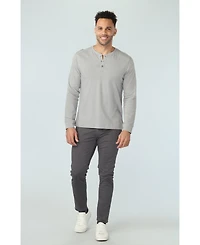Vustra Men's Chiseled Stone Long Sleeve Henley