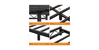 gaomon Queen Size Bed Frame, Metal Low Platform Bed Frame, with Wavy Pattern, Metal Slat Support