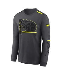 Nike Men's Anthracite Tennessee Titans Volt performance Long Sleeve T-shirt