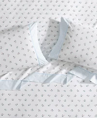 Laura Ashley 200-Thread Count Cotton Percale 4 -Pc. Sheet Set, Queen