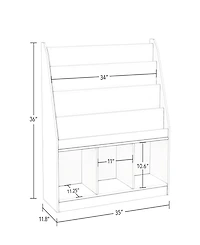 Kids Bookrack with Three Cubbies