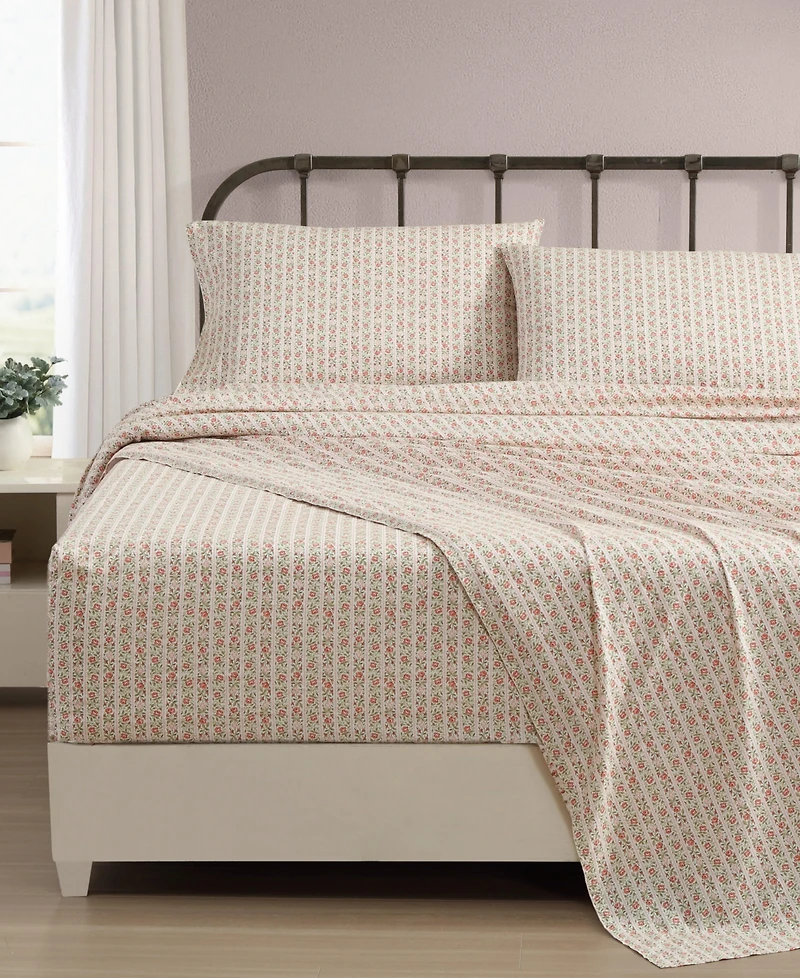Laura Ashley 200-Thread Cotton 3 -Pc. Sheet Set, Twin Xl