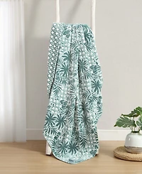 Closeout! Tommy Bahama Home Lanikai Fronds Flannel Blanket
