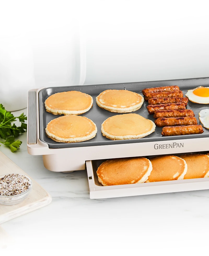 GreenPan Advanced Electric Griddle with Warming Drawer