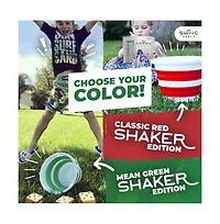 Swooc Games - Yardzee, Farkle & 20+ Classic Red Shaker Edition (All Weather) with Collapsible Bucket, Lid Score Cards