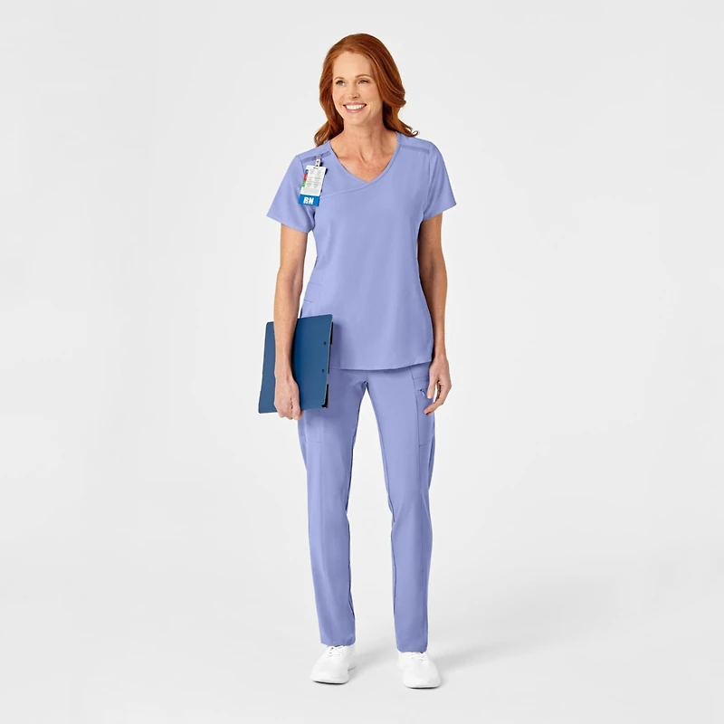Wink Renew Women's Mock Wrap Scrub Top