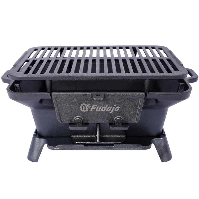 Streamdale Oval Cast Iron Grill Outdoor Charcoal Grill & Skillet