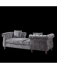 Streamdale Elegant 81" Chaise Lounge with Pillows & Trim