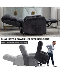 Streamdale Dual Motor Infinite Position Power Lift Recliner with Heat & Massage