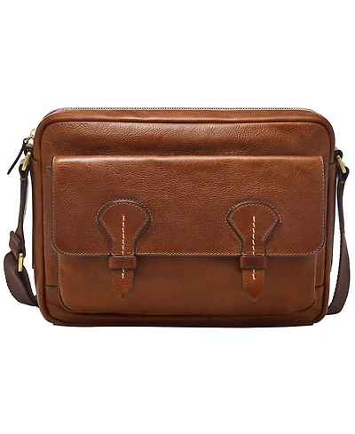 Fossil Men's Bennett Leather Courier Bag