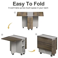 Streamdale 5-Piece Extendable Dining Table Set with Storage