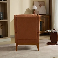 Streamdale Modern Accent Chair with Wood Legs