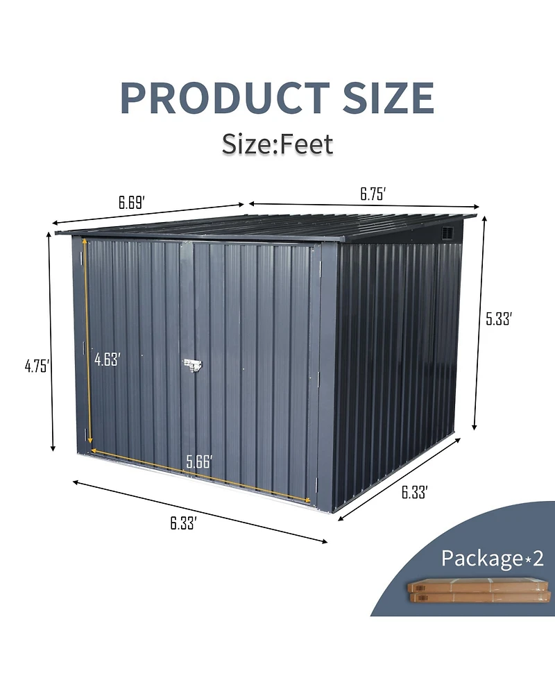 Streamdale Outdoor Steel Bike Shed (Black)