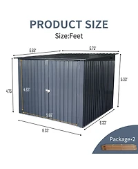 Streamdale Outdoor Steel Bike Shed (Black)