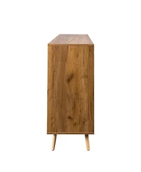 Sideboard Buffet Cabinet with 3 Drawers & 2 Doors,47.24"Buffet Cabinet with Adjustable Shelves for for Living Room Dining Room Hallway,Kitchen