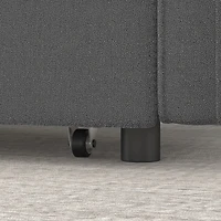 Loveseats Sofa Bed with Pull-out Bed,Adjsutable Back and Two Arm Pocket-Dark grey(54.5"x33"x31.5")