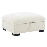 Streamdale Furniture Corduroy Fabric Ottomans Footrest to Combine with 2 Seater Sofa, 3 Seater Sofa and 4 Seater Sofa, Beige Corduroy