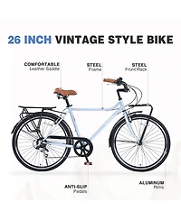 Streamdale 7-Speed Vintage Commuter Bike (26")