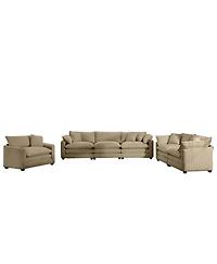 Streamdale Furniture 3 Piece Sectional Sofa Oversized Sectional Sofa Comfortable Sectional Sofa, One Single Sectional Sofa, One 2-Seater Sofas, One 3-