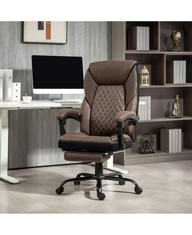 Homcom Executive Office Chair with Footrest and High Back,