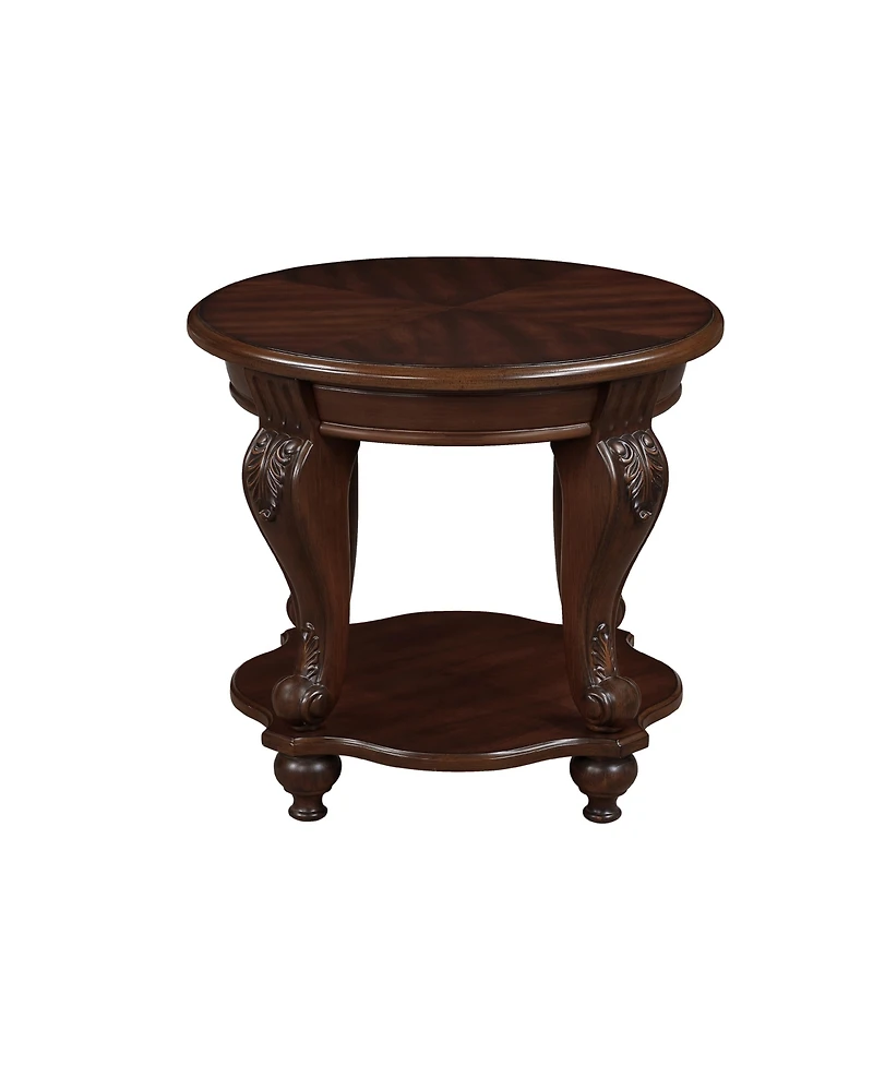 Living Room Coffee Table Set, Coffee Table & Two End Side Table 3-Piece Set for Office, Living Room, Apartment, Small Space, Easy Assembly, Cherry