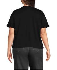 Lands' End Plus Oversized Supima Short Sleeve Crew Neck T-Shirt