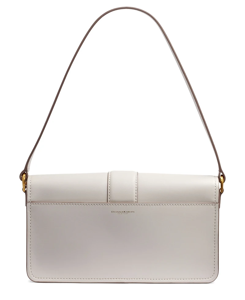 Donna Karan New York Valley Stream Leather Buckle Shoulder with Removable Strap
