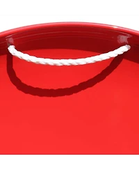 Flexible Flyer Steel Saucer 26" Metal Winter Snow Sled for Kids and Adults, Red