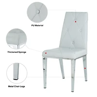 Streamdale Modern Light Grey Dining Chair (Set of 2)