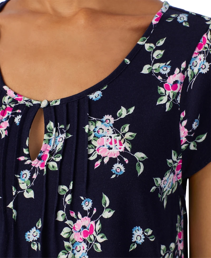 Lauren Ralph Lauren Women's Flutter-Sleeve Floral Nightgown