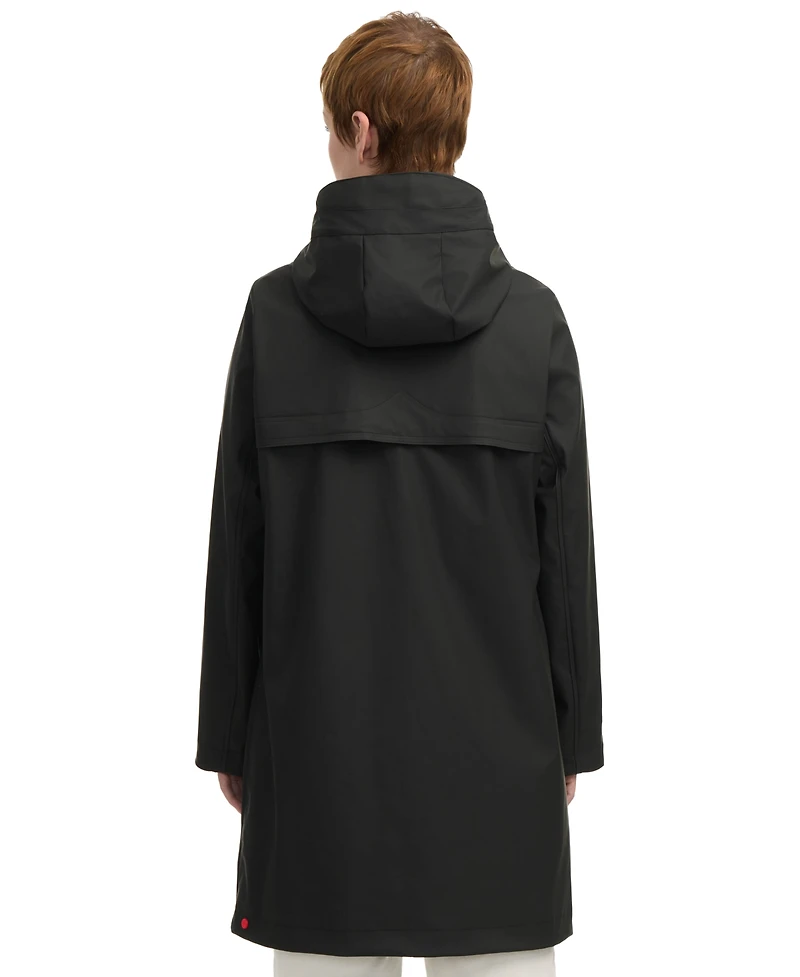 Hunter Women's Rubberized Water-Repellent Long Rain Jacket