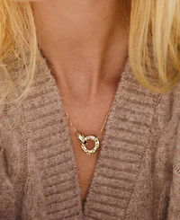 Le Vian Anywear Everywear Nude Diamond Interlocking Circle Adjustable 19" Pendant Necklace (1/10 ct. t.w.) in 14k Honey Gold